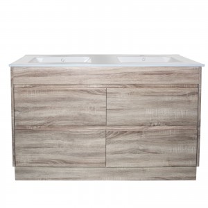 Qubist White Oak Free Standing 1500 Vanity Cabinet Only